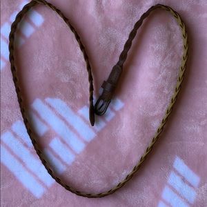 Brown braided belt